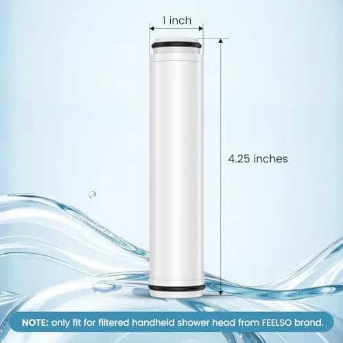 FEELSO Shower Filter for Handheld Shower Head | 2 PCS Replacement Filters for Hard Water & Chlorine thumbnail 2