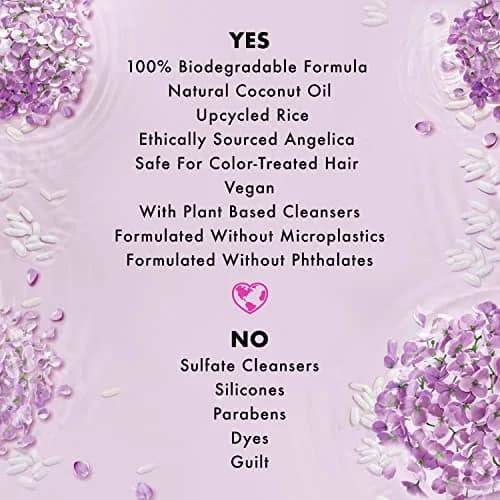Love Beauty and Planet Rice Oil & Angelica Essence Shampoo Milk for Waves & Curls 13.5 oz | Biodegradable & Sulfate-Free thumbnail 5