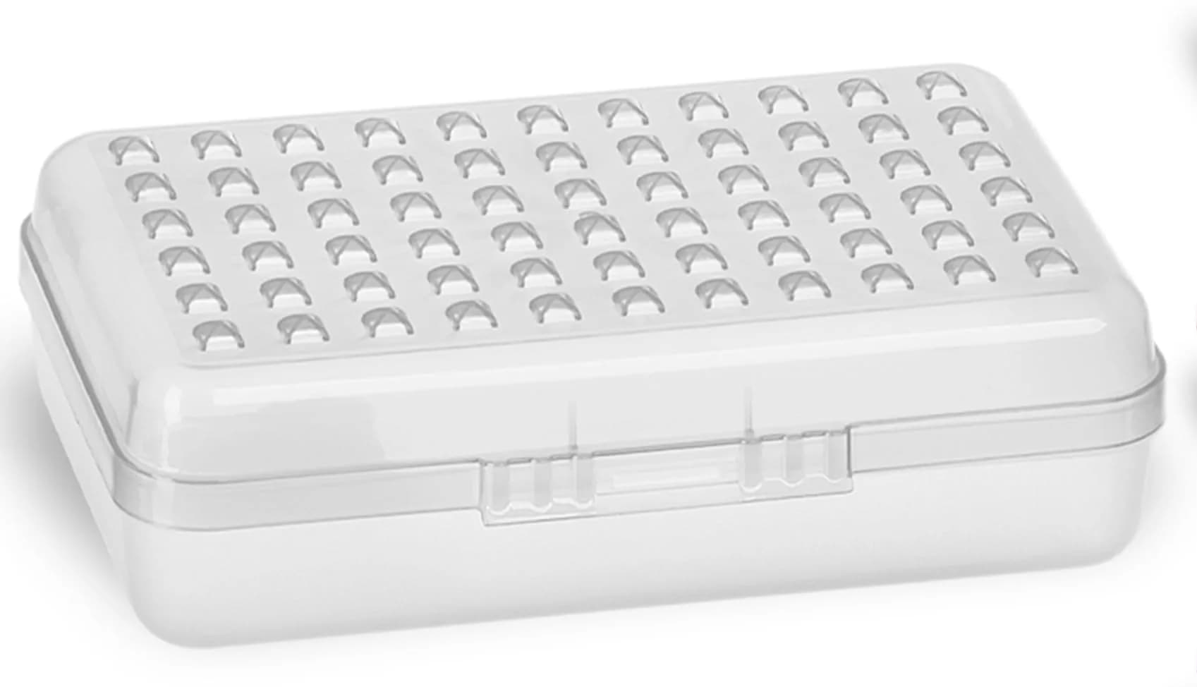 Enday Stackable Pencil Box Grey, Plastic Small Dots Pencil Case 20.9cm (8.25") | Organizer for Kids & Adults - main product image