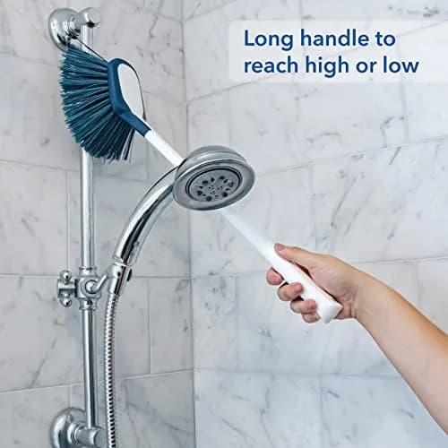 Unger EZ Reach Shower Tub and Tile Scrub Brush 1 Count | Non-Scratch Bathroom Cleaning Tool thumbnail 2