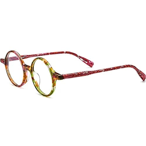 HEPIDEM Vintage Round Optical Glasses Frame 46mm (1.81in) | Unisex Acetate Full Rim thumbnail 5