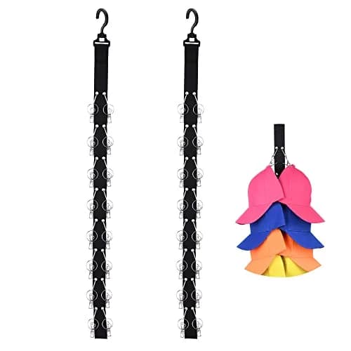LEVOSHUA Hanging Cap Organizer 16 Baseball Cap Rack Holder | Stores 16 Hats thumbnail 8