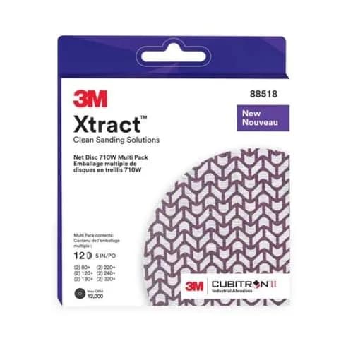 3M Xtract Cubitron II Net Disc 710W, 5 inch (125mm) Assorted Grits | Virtually Dust-Free Sanding thumbnail 1