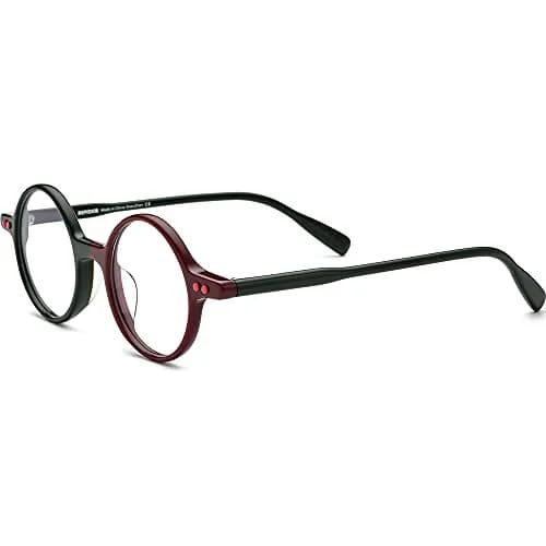 HEPIDEM Acetate Vintage Round Optical Glasses Frame 46mm (1.81in) | Unisex Fashion Eyewear thumbnail 5