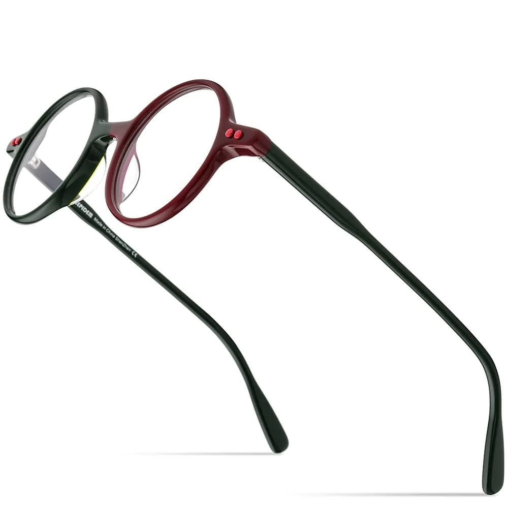 HEPIDEM Acetate Vintage Round Optical Glasses Frame 46mm (1.81in) | Unisex Fashion Eyewear