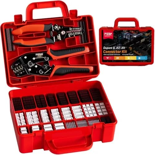 PEBA Ratchet Crimping Tool Kit with Wire Stripper & 26 Types of Connectors | AWG 32-20 (0.03-0.5mm²) thumbnail 1