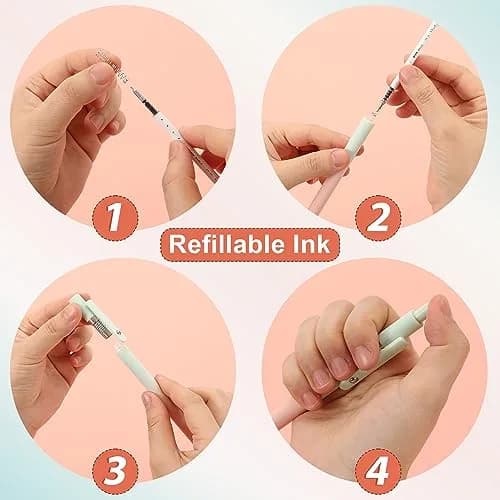 FIOVER Gel Pens Black Ink Medium Point 0.7mm Pens | Smooth Writing for Students & Office thumbnail 6