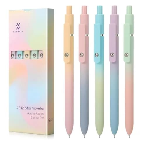 FIOVER Gel Pens Black Ink Medium Point 0.7mm Pens | Smooth Writing for Students & Office thumbnail 1