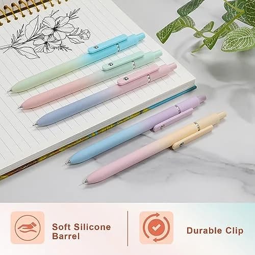 FIOVER Gel Pens Black Ink Medium Point 0.7mm Pens | Smooth Writing for Students & Office thumbnail 2