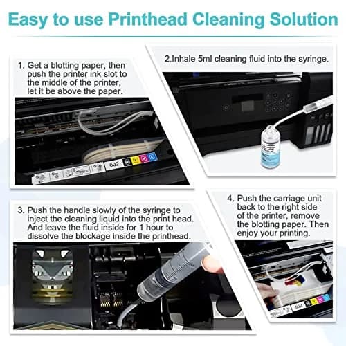 Absonic Inkjet Printer Cleaning Kit 100mL | Universal Printhead Nozzle Cleaner for Epson, HP, Canon thumbnail 5
