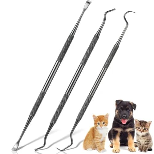 Hotop Dog Tooth Scaler Scraper Dental Tool Stainless Steel,Black | Pet Dental Care for Dogs thumbnail 1