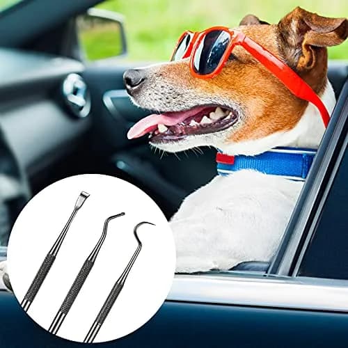 Hotop Dog Tooth Scaler Scraper Dental Tool Stainless Steel,Black | Pet Dental Care for Dogs thumbnail 6
