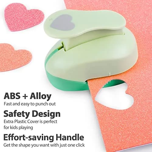 UCEC 2 Inch Heart Hole Punch | Heart Shape Craft Punch for Paper Crafts, Scrapbooking thumbnail 6
