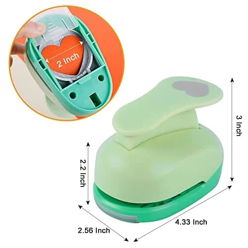 UCEC 2 Inch Heart Hole Punch | Heart Shape Craft Punch for Paper Crafts, Scrapbooking thumbnail 7
