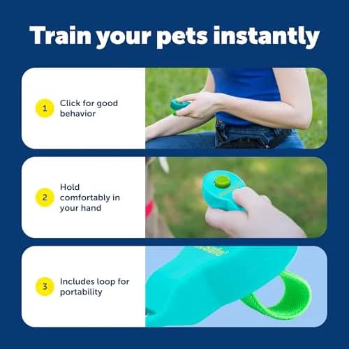 PetSafe Clik-R Dog Training Clicker, Blue | Ergonomic & Comfortable for All Ages thumbnail 4