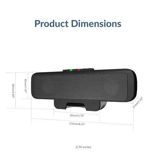 Cyber Acoustics CA-2890 USB Speaker Bar 10W | Clip-On Monitor Mount Design thumbnail 7
