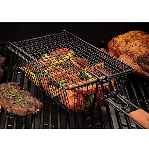 Cuisinart CNTB-555 Non-Stick Grilling Basket with Foldable Handle | Grills Small Foods Without Skewers thumbnail 3
