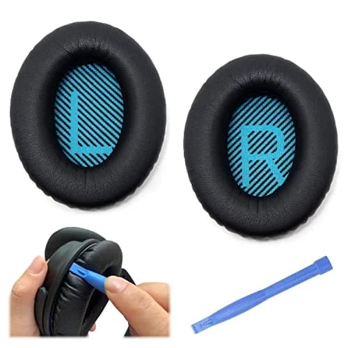 ElloGear Blue Headphone Ear Pad Replacement for Bose QC25 & More | Premium Leather & Memory Foam (1 Pack) thumbnail 1