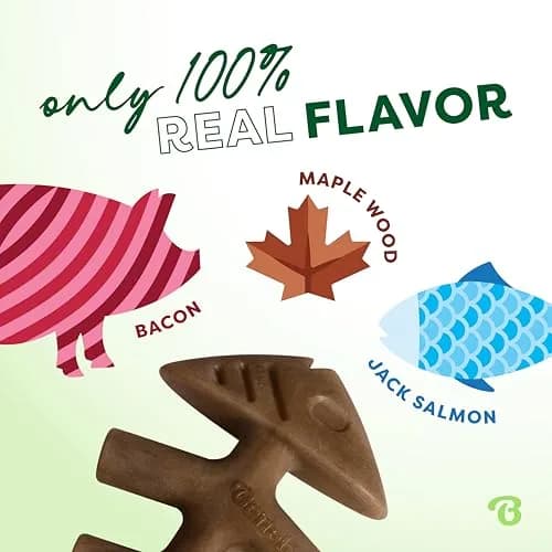 Benebone Small 4-Pack Bacon Flavored Dog Chew Toys for Aggressive Chewers – Under 30 lbs | Durable, Multipack, Super Chewer, Made in USA thumbnail 3