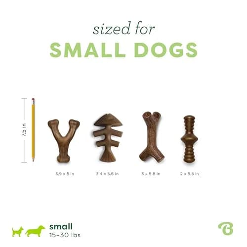 Benebone Small 4-Pack Bacon Flavored Dog Chew Toys for Aggressive Chewers – Under 30 lbs | Durable, Multipack, Super Chewer, Made in USA thumbnail 4