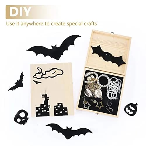 Caydo Black Self Adhesive Felt Sheets 12PCS 21 cm x 30 cm (8.3" x 11.8") | Soft Velvet Fabric for Crafts thumbnail 5