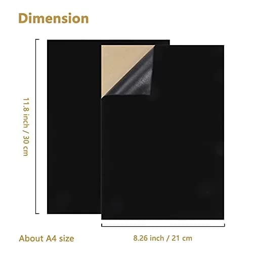 Caydo Black Self Adhesive Felt Sheets 12PCS 21 cm x 30 cm (8.3" x 11.8") | Soft Velvet Fabric for Crafts thumbnail 2