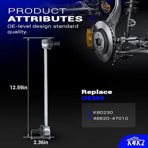 X4XZ Zinc-Nickel Alloy Front Stabilizer Sway Bar Links for Toyota Pontiac | OE-Style Replacement, Rust-Resistant (70-120c) thumbnail 8