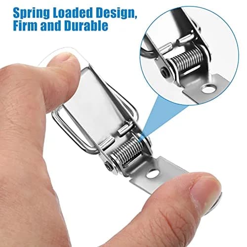 Hotop Spring Loaded Toggle Latches 5.7cm (2.24 inch) | Pack of 4 Metal Cabinet Door Latches thumbnail 4