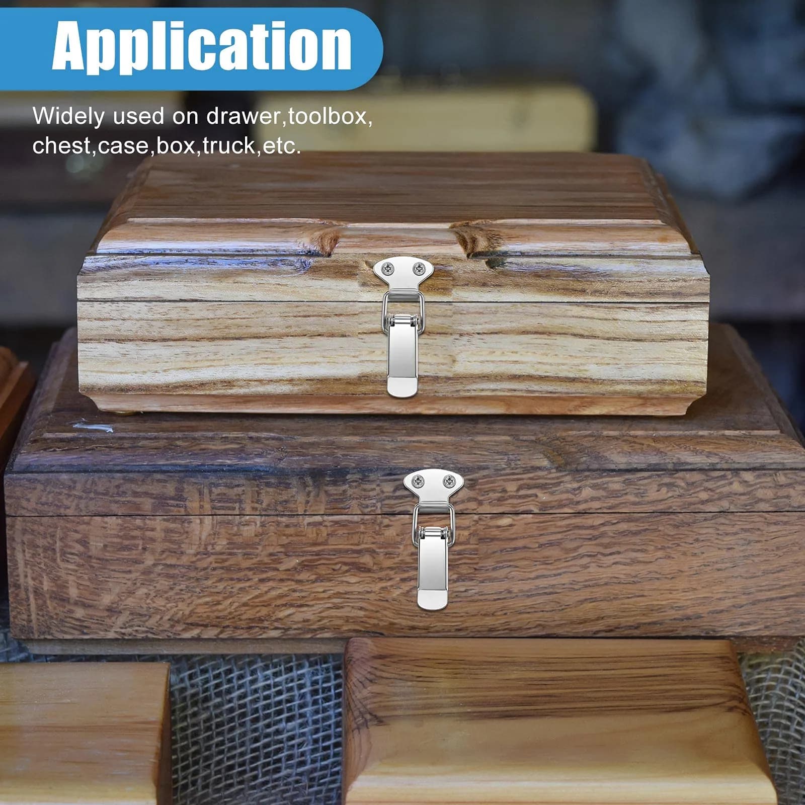 Hotop Spring Loaded Toggle Latches 5.7cm (2.24 inch) | Pack of 4 Metal Cabinet Door Latches - view 5
