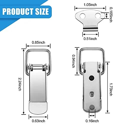 Hotop Spring Loaded Toggle Latches 5.7cm (2.24 inch) | Pack of 4 Metal Cabinet Door Latches thumbnail 7