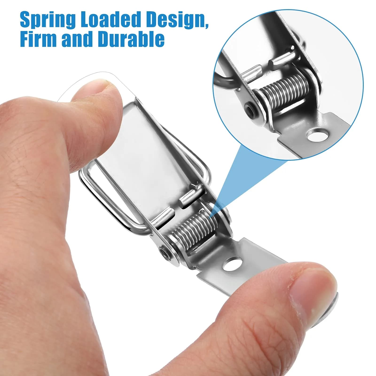 Hotop Spring Loaded Toggle Latches 5.7cm (2.24 inch) | Pack of 4 Metal Cabinet Door Latches - view 4