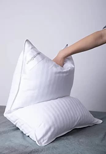 ArcticNorthDown Queen Size Goose Down Feather Pillow 51x76 cm (20x30 inches) | Hotel Collection for All Sleepers thumbnail 5