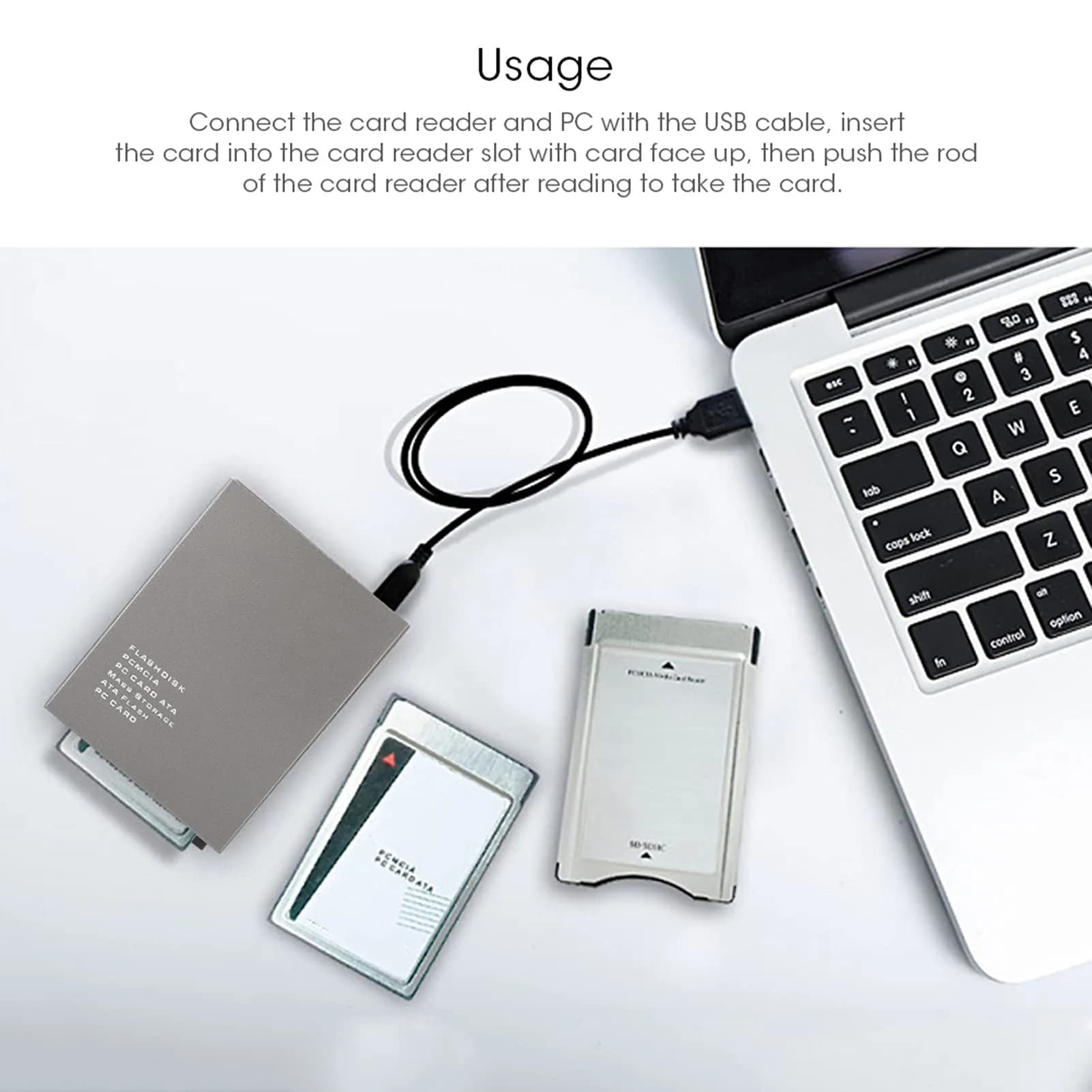 Acogedor USB 2.0 PCMCIA Card Reader | 8.56cm x 5.4cm x 5mm - view 5