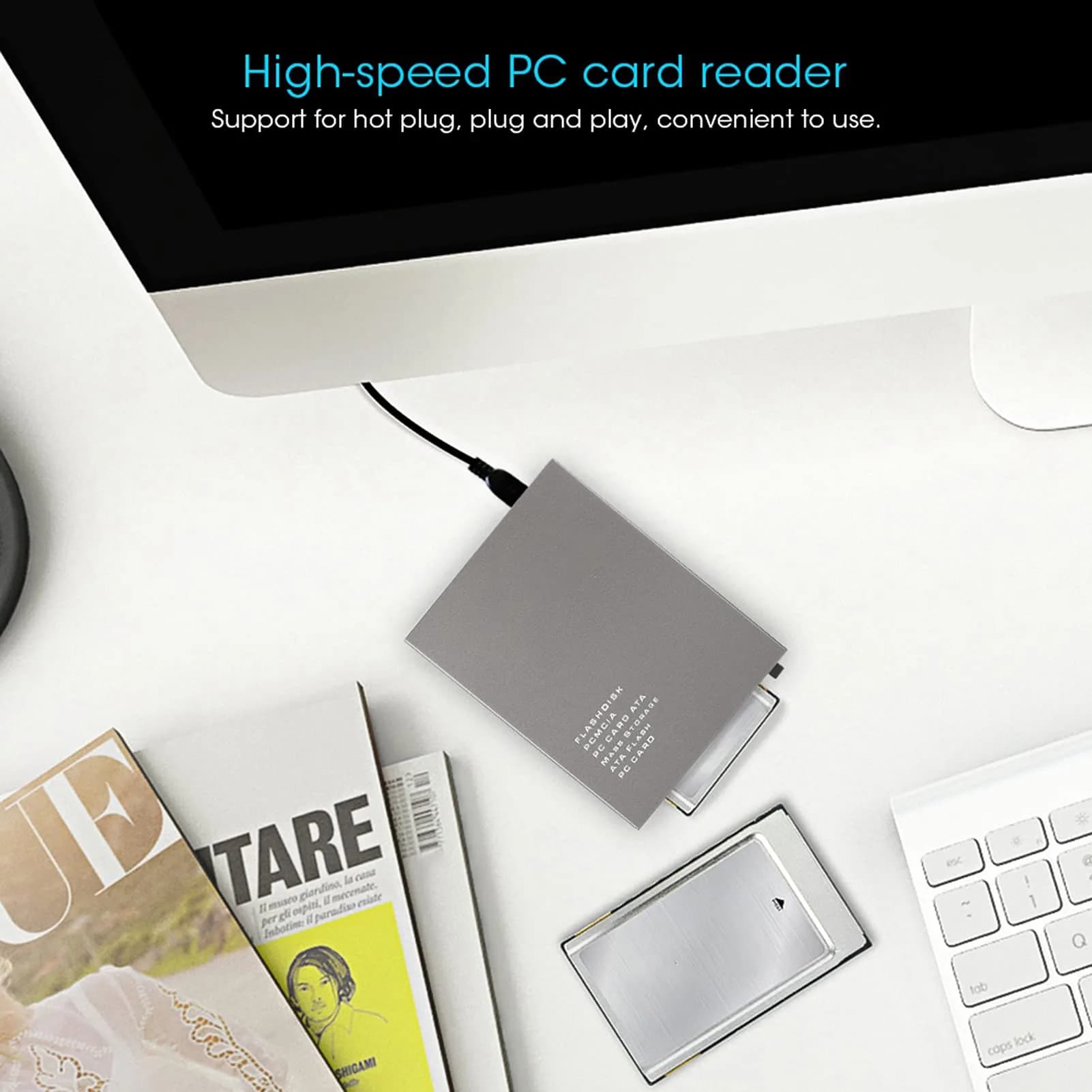 Acogedor USB 2.0 PCMCIA Card Reader | 8.56cm x 5.4cm x 5mm - view 4