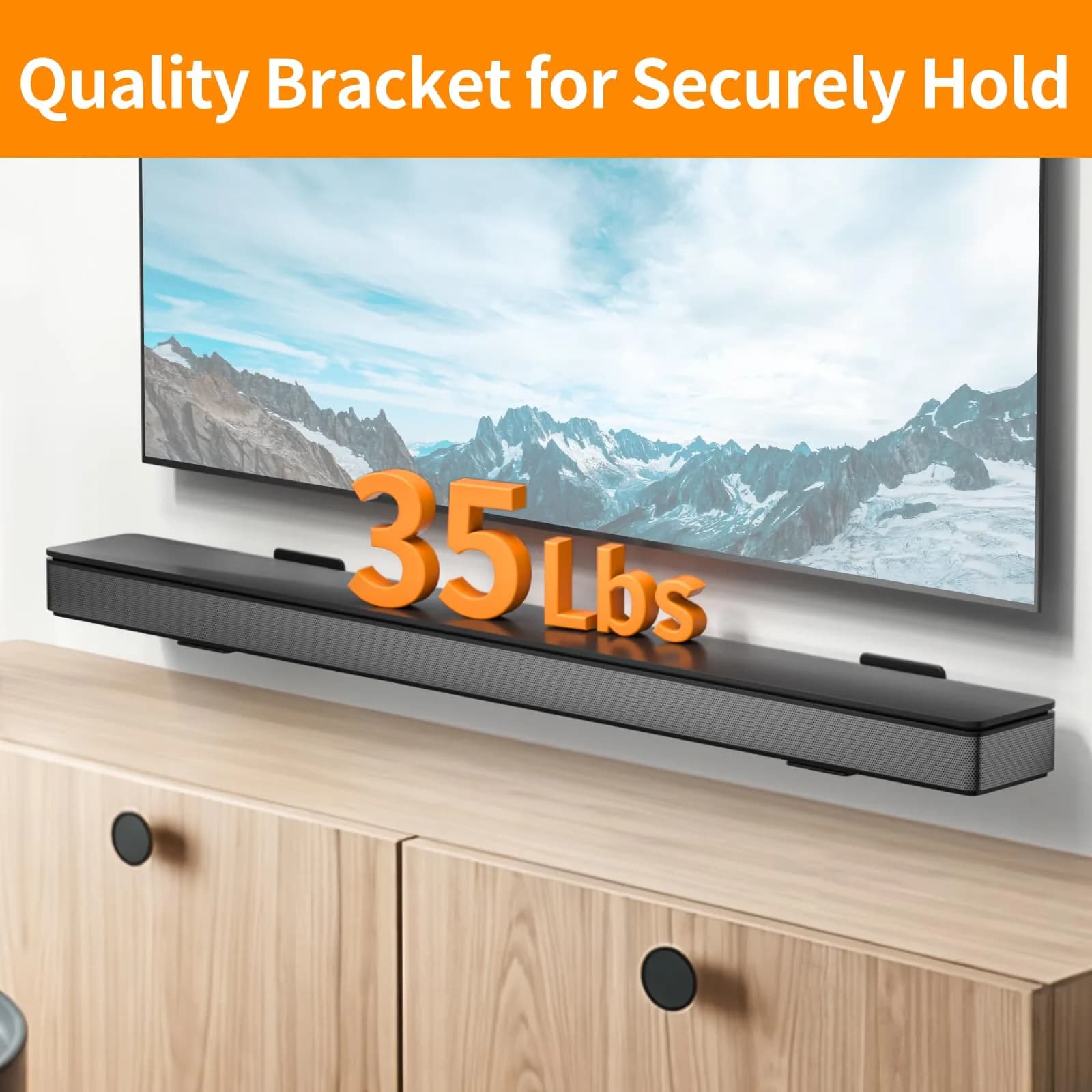 tiebutie Soundbar Wall Mount for Bose WB-300 SoundTouch 300 Smart Soundbar | Stainless Steel Bracket with Hardware Kit - view 5