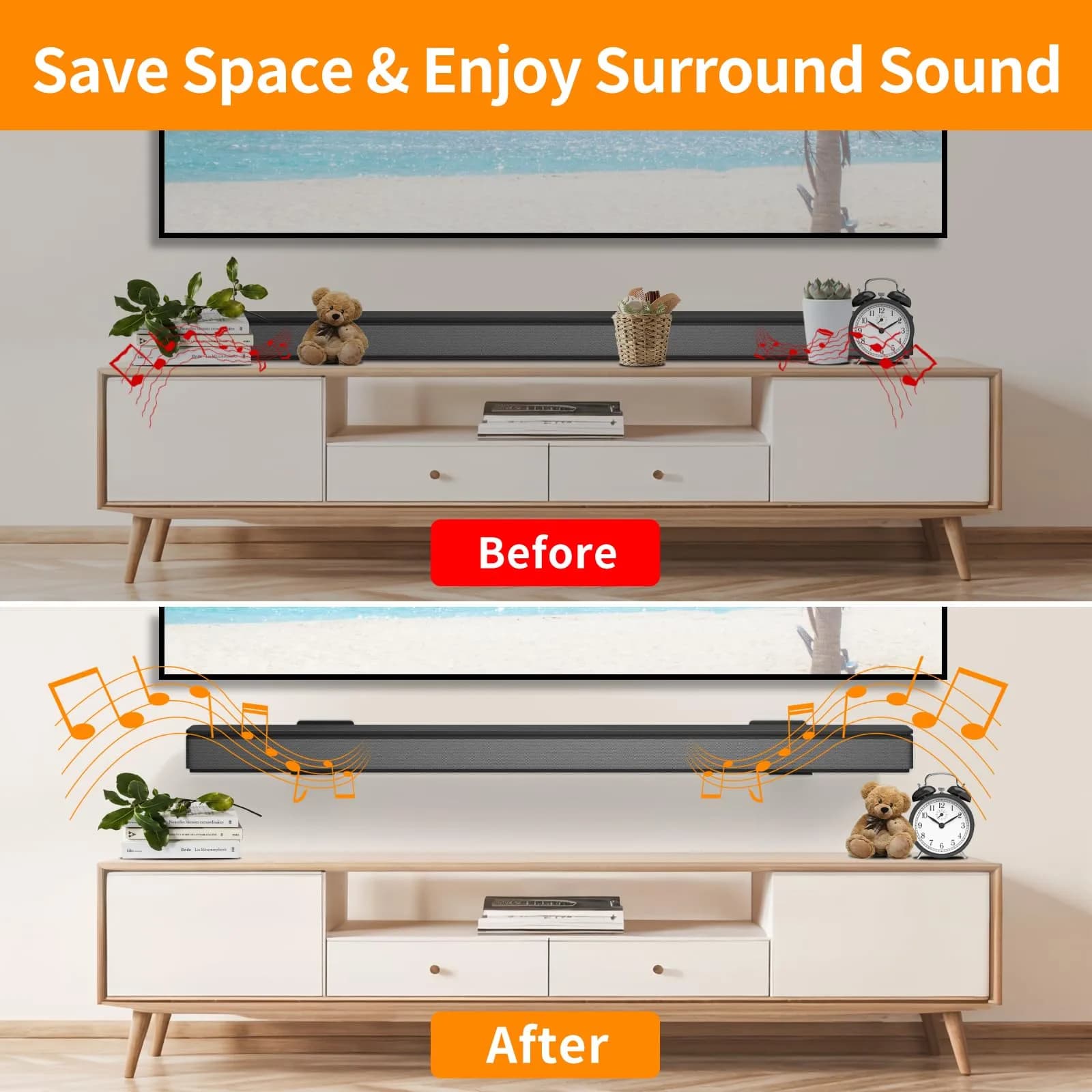 tiebutie Soundbar Wall Mount for Bose WB-300 SoundTouch 300 Smart Soundbar | Stainless Steel Bracket with Hardware Kit - view 6