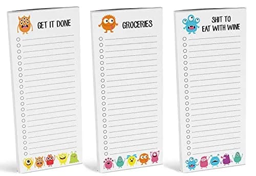 Inkdotpot Magnetic Fridge To-Do List Notepads 3-Pack | 50 Sheets Each, 8.75" x 3.8" Orange thumbnail 2