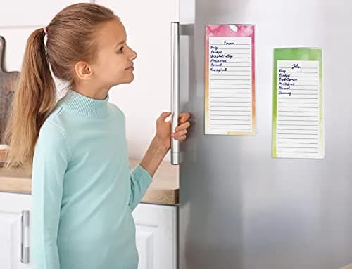 Inkdotpot Magnetic Fridge To-Do List Notepads 25.7cm (10.1" L) | Pack of 3, 50 Sheets Each, Rose Pink thumbnail 3