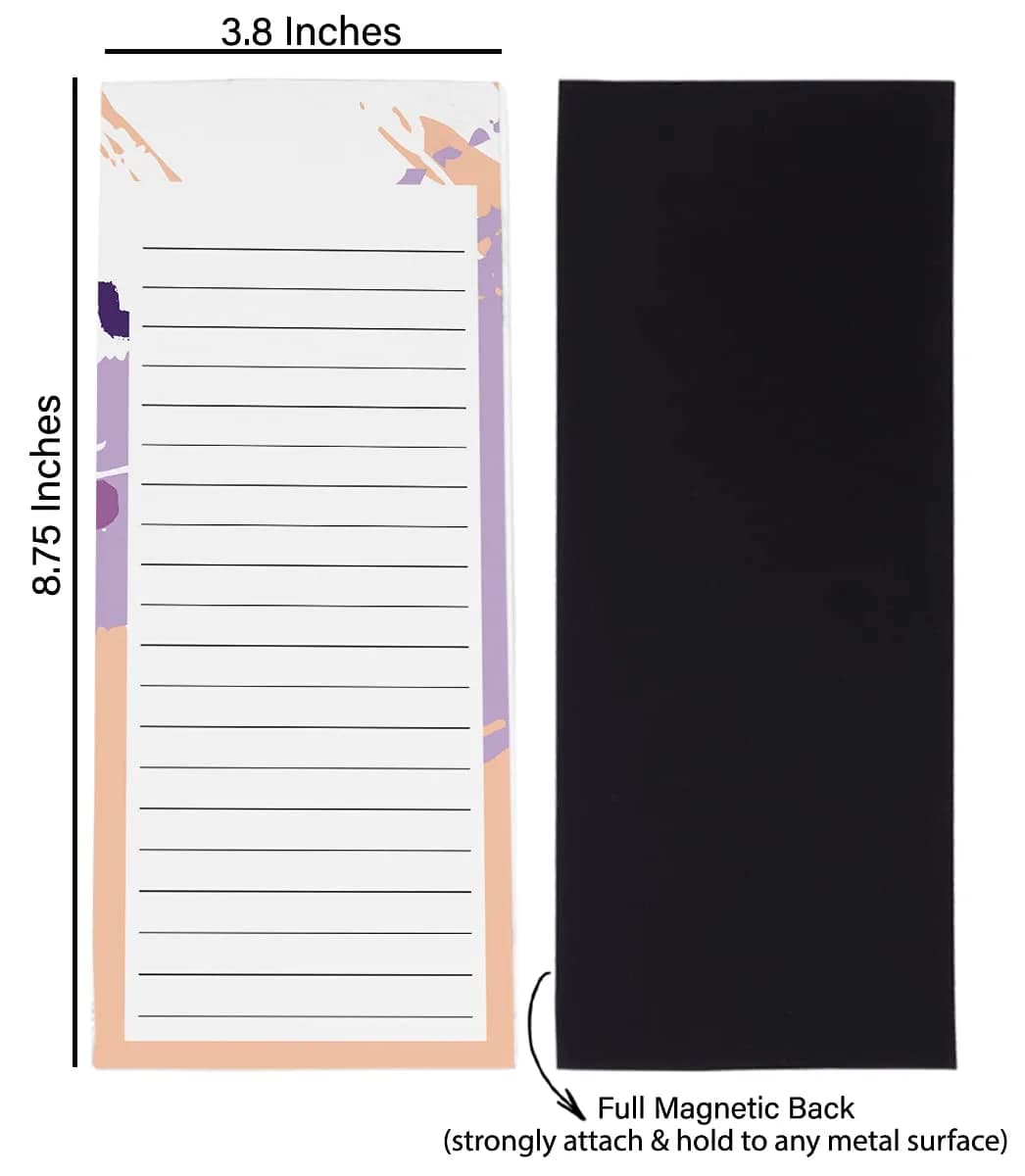 Inkdotpot Magnetic Fridge To-Do List Notepads 3-Pack | 8.75" x 3.8" (22.2cm x 9.7cm) | 150 Sheets Total - view 5