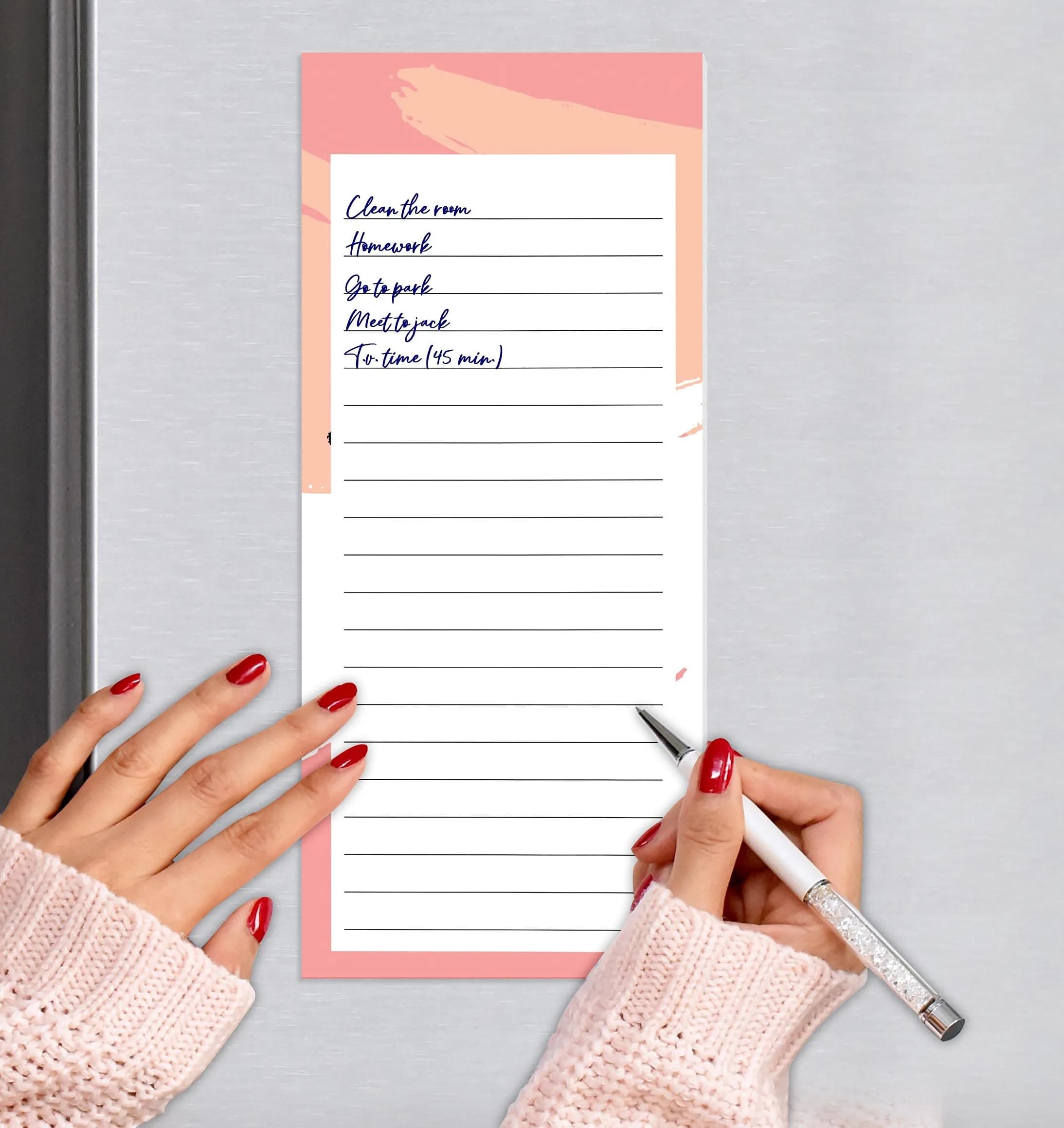 Inkdotpot Magnetic Fridge To-Do List Notepads 3-Pack | 8.75" x 3.8" (22.2cm x 9.7cm) | 150 Sheets Total - view 6