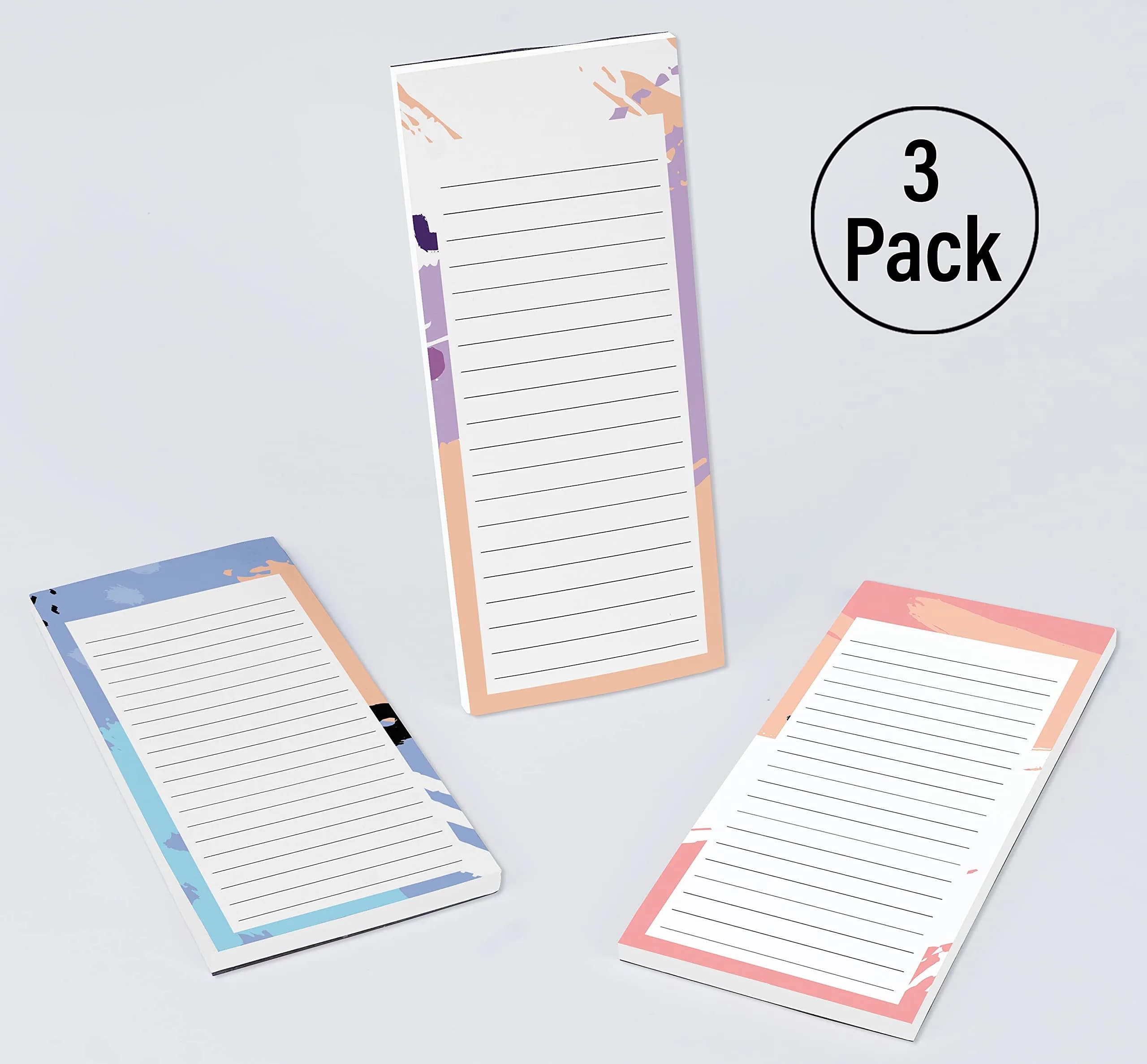 Inkdotpot Magnetic Fridge To-Do List Notepads 3-Pack | 8.75" x 3.8" (22.2cm x 9.7cm) | 150 Sheets Total - view 4