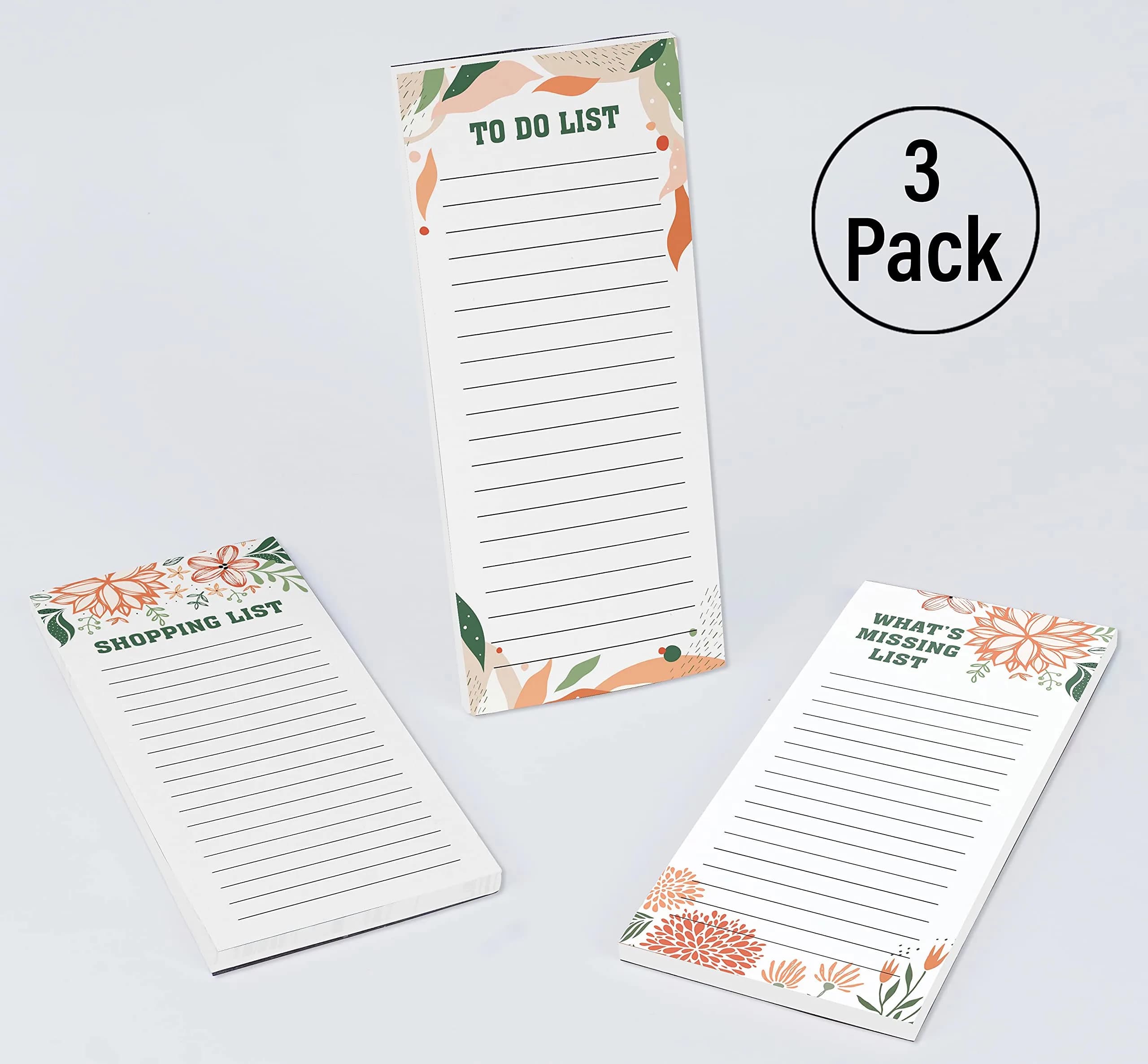 Inkdotpot Magnetic Fridge To-Do List Notepads 3-Pack | 20.95cm x 9.65cm (8.25" x 3.8") - view 4