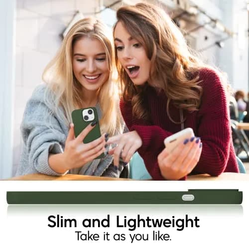 IceSword Compatible with iPhone 13 Mini Case Dark Green | Slim Shockproof Silicone Cover 5.4 inch thumbnail 6