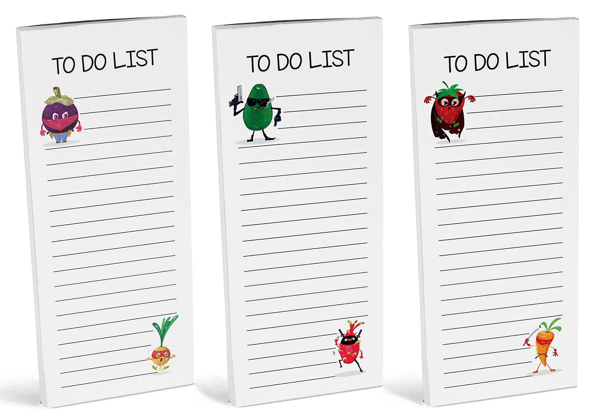 Inkdotpot Magnetic Fridge To-Do List Notepads 3-Pack | 22.2cm x 9.6cm (8.75" x 3.8") - view 2