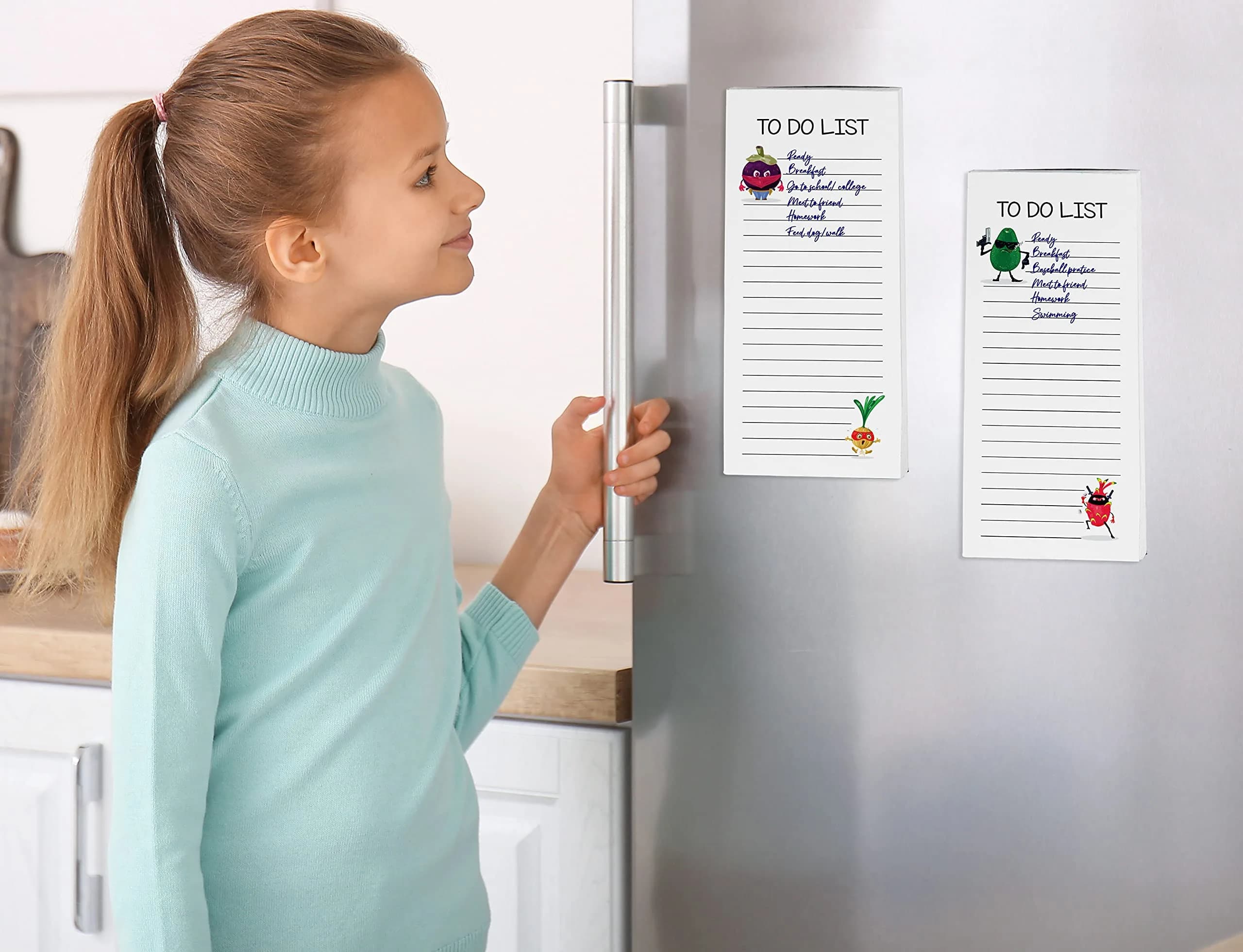 Inkdotpot Magnetic Fridge To-Do List Notepads 3-Pack | 22.2cm x 9.6cm (8.75" x 3.8") - view 3