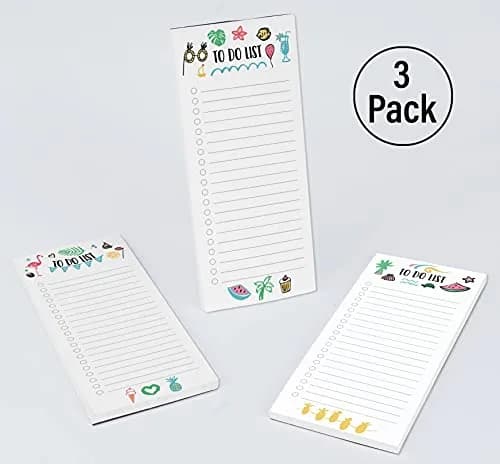 Inkdotpot Pack of 3 Magnetic Fridge To-Do List Notepads | 50 Sheets Each, Multicolor thumbnail 4