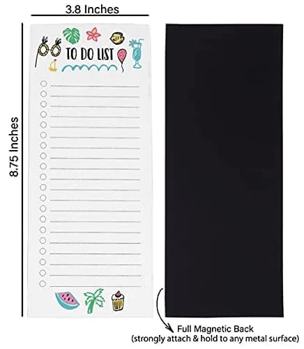 Inkdotpot Pack of 3 Magnetic Fridge To-Do List Notepads | 50 Sheets Each, Multicolor thumbnail 5