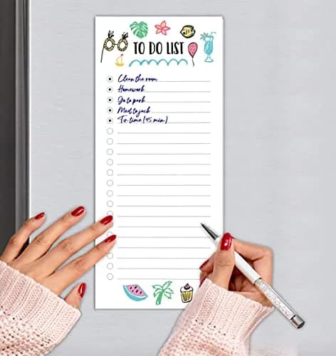 Inkdotpot Pack of 3 Magnetic Fridge To-Do List Notepads | 50 Sheets Each, Multicolor thumbnail 6