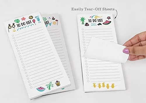 Inkdotpot Pack of 3 Magnetic Fridge To-Do List Notepads | 50 Sheets Each, Multicolor thumbnail 7