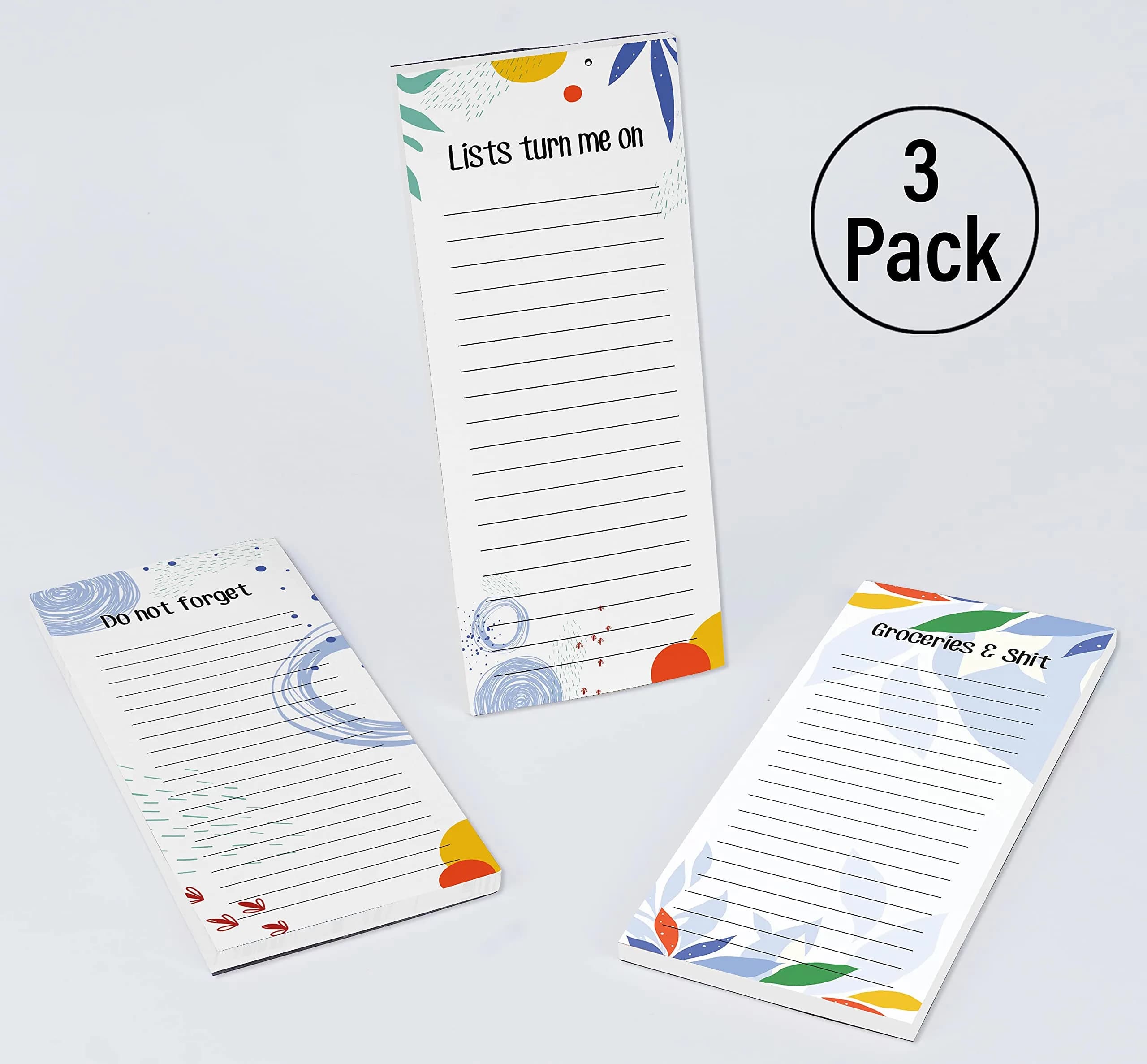 Inkdotpot Magnetic Fridge To-Do List Notepads 3-Pack | 21.97cm x 9.65cm (8.75" x 3.8") - view 4